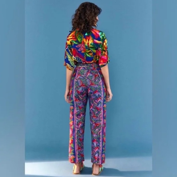 FARM Rio Macaw belted paperbag pants XS - Picture 7 of 7
